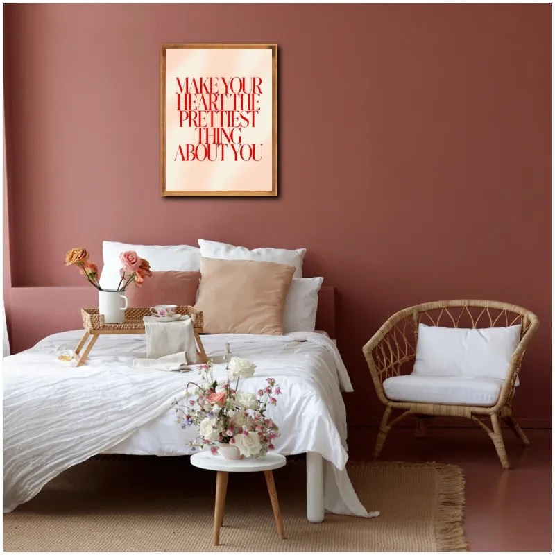 Έμπνευση Κειμένου Modern Typography Κόκκινο σε Ροζ