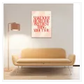 Έμπνευση Κειμένου Modern Typography Κόκκινο σε Ροζ