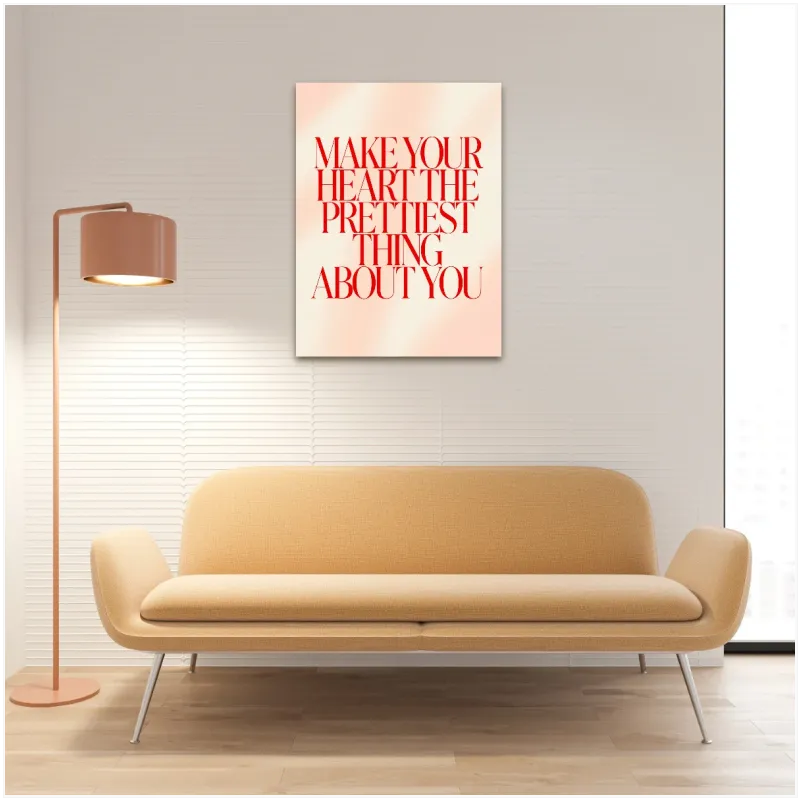 Έμπνευση Κειμένου Modern Typography Κόκκινο σε Ροζ