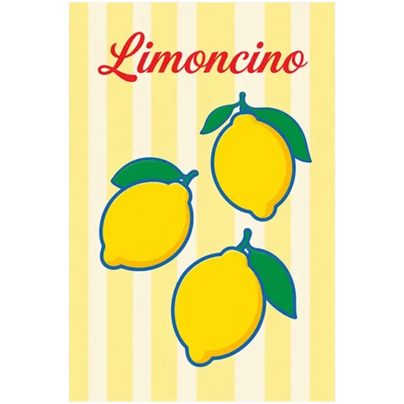 Αφίσα Limoncino Vintage Ρίγες Κίτρινο