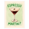 Πίνακας Espresso Martini Cocktail Retro Green