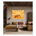 Majestic Elephant Safari Sun Retro Yellow