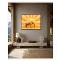 Majestic Elephant Safari Sun Retro Yellow