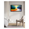 Vibrant Forest Path Abstract Landscape Canvas Print