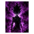 Σκοτεινή Φιγούρα με Μωβ Φλόγες Fantasy Anime